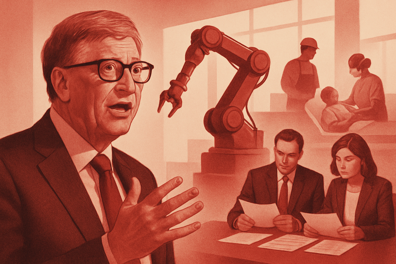 Bill Gates propose taxe robot et emplois réservés aux humains