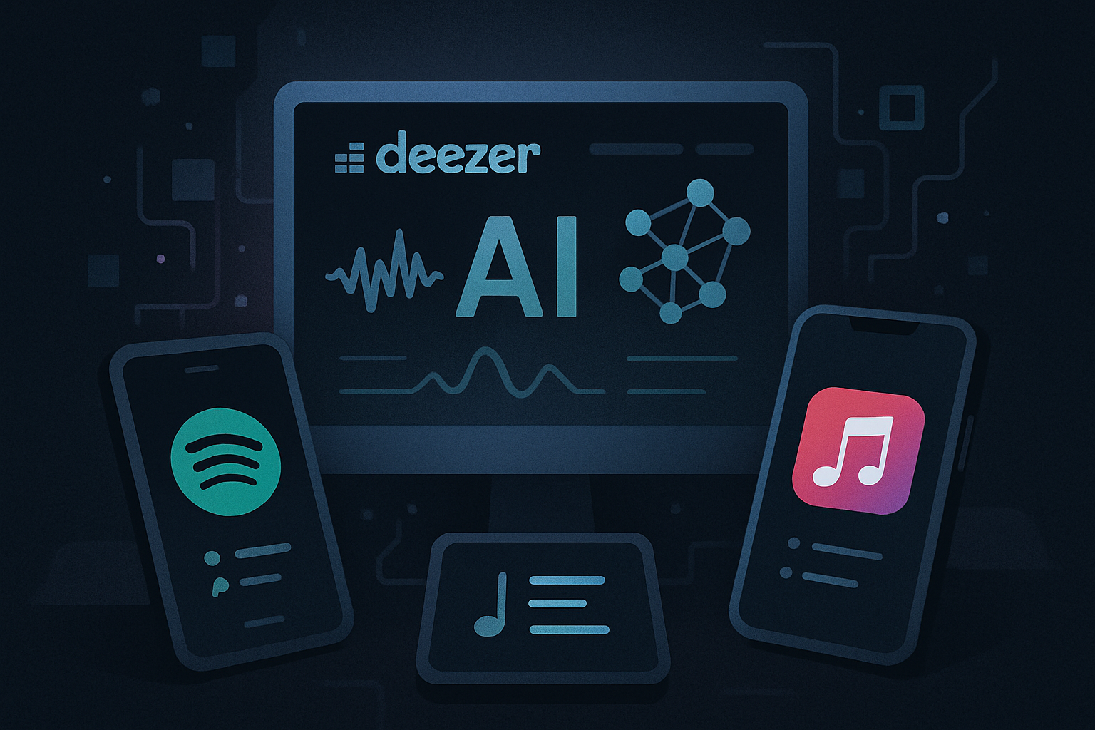 Brief IA : Deezer défie Spotify et Apple Music avec son détecteur de musique IA