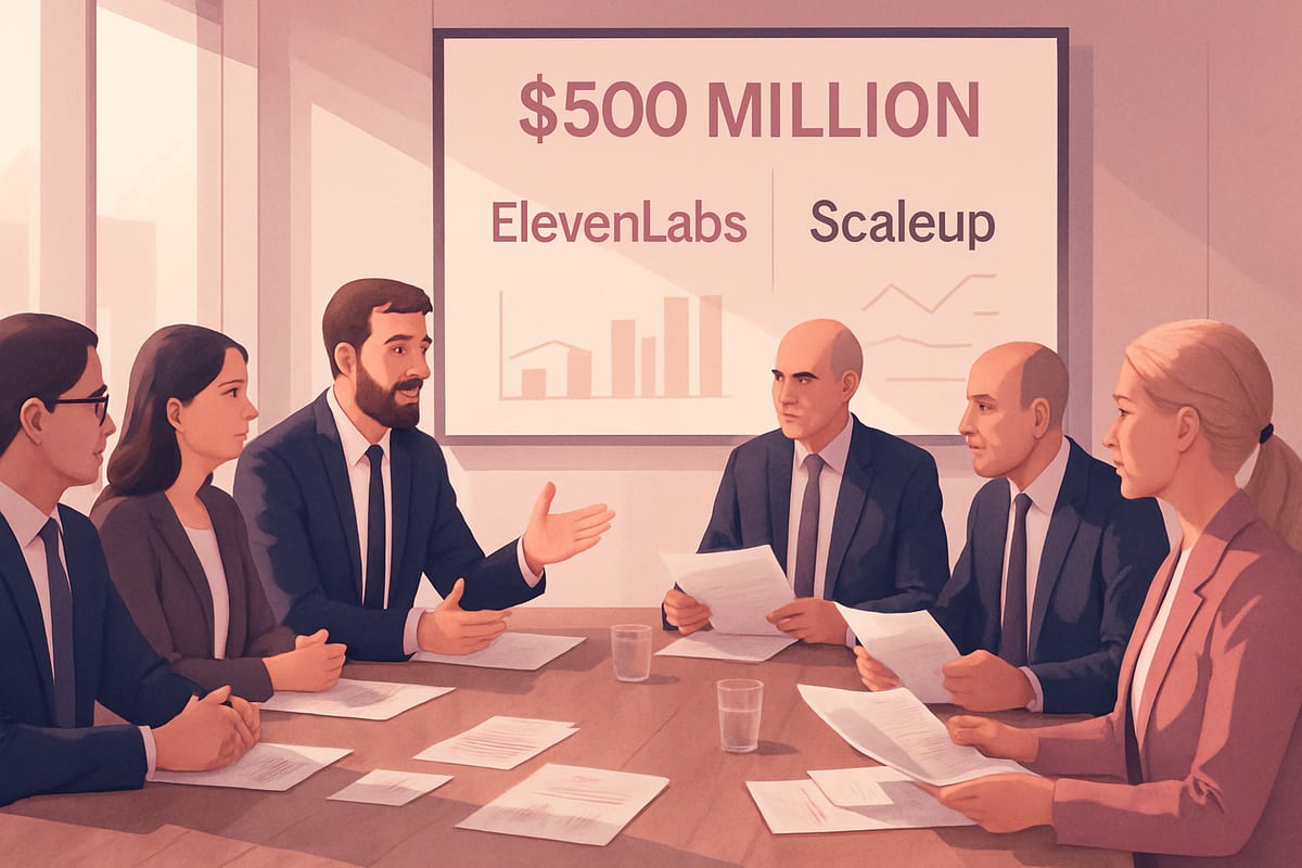 Brief IA : ElevenLabs en discussion avec Scaleup pour 500 millions de dollars