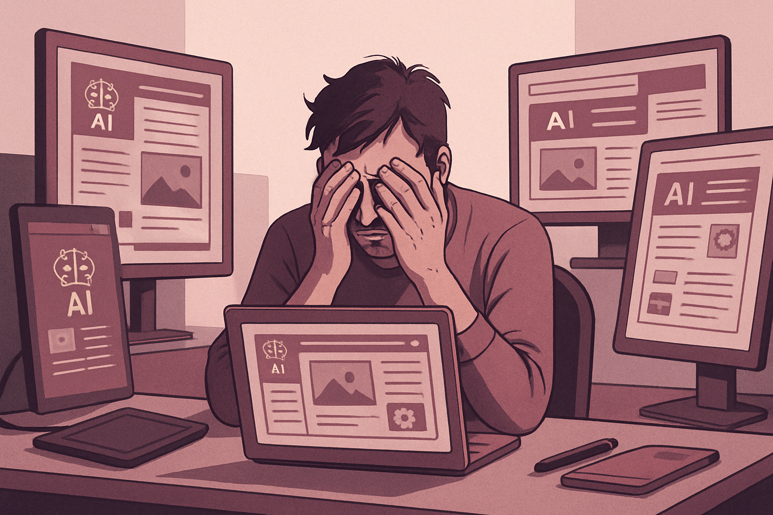 Épuisement numérique : l'IA met les designers à l'épreuve