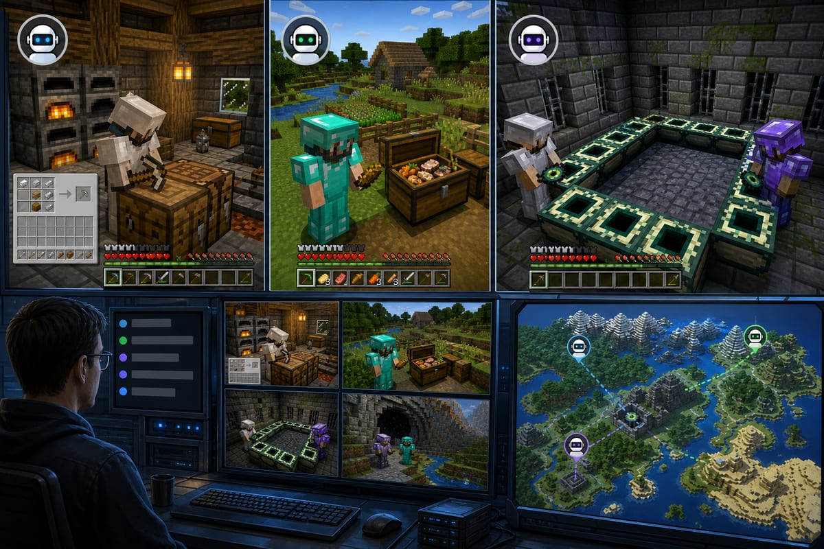 Google DeepMind : 4 IA terminent Minecraft en 27 heures