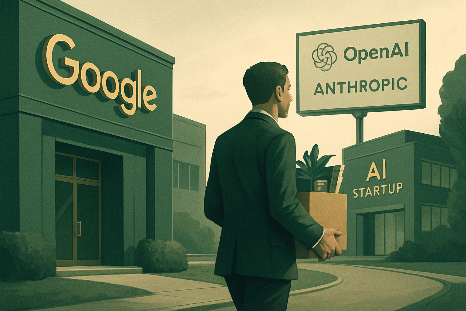 Google face à l'exode vers les startups IA OpenAI et Anthropic