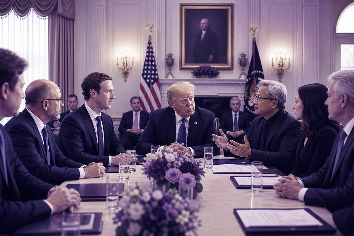 IA à la Maison Blanche : un pacte poussé par Zuckerberg et Huang