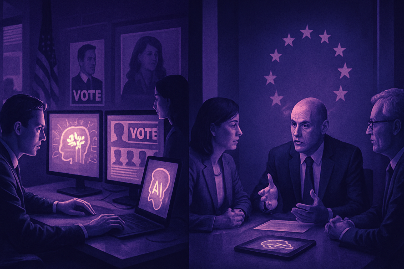 L'IA envahit les campagnes américaines, l'Europe résiste