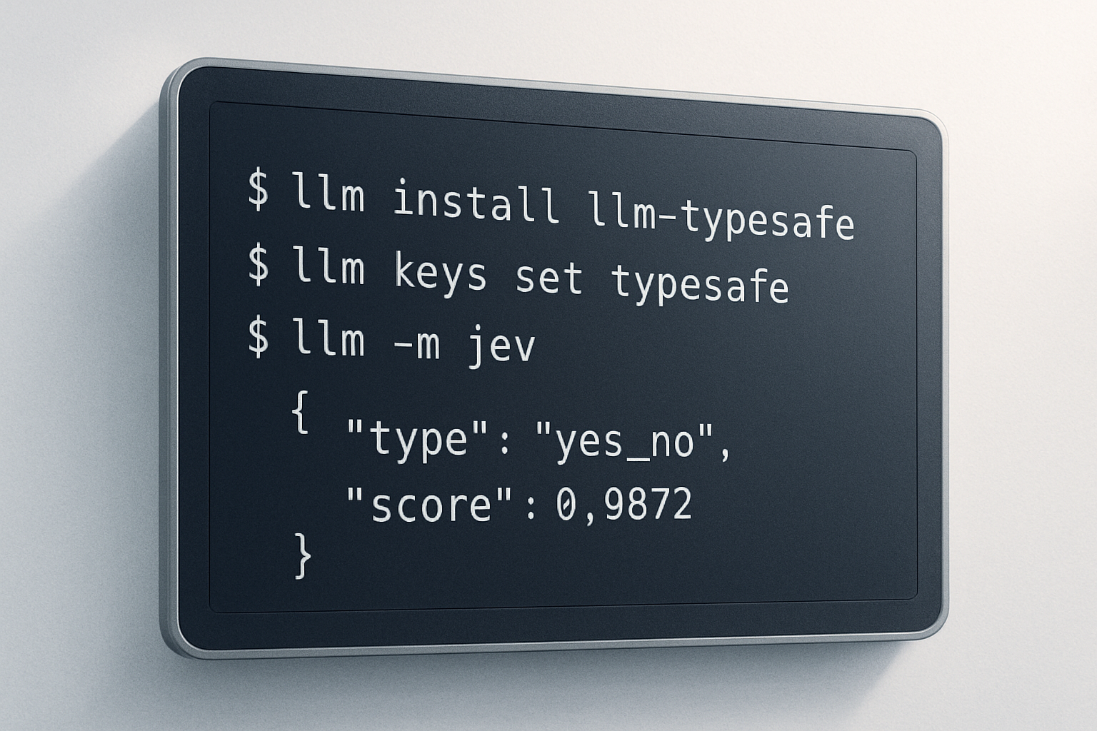 Le plugin llm-typesafe 0.1a0 rend Jev de TypeSafe AI compatible LLM