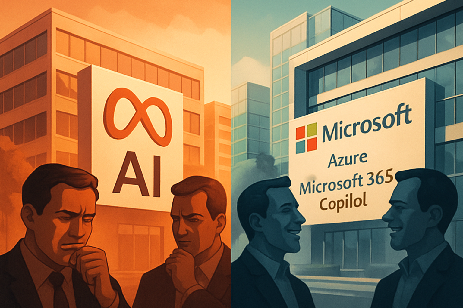 Meta et Microsoft : deux stratégies IA, deux réactions du marché