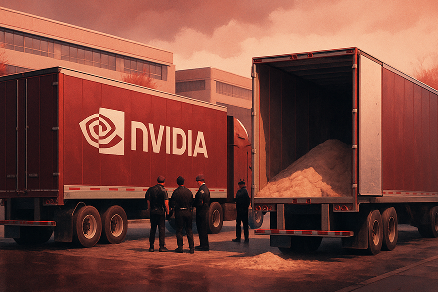 PlusAI : deux remorques au logo Nvidia volées, retrouvées remplies de sable
