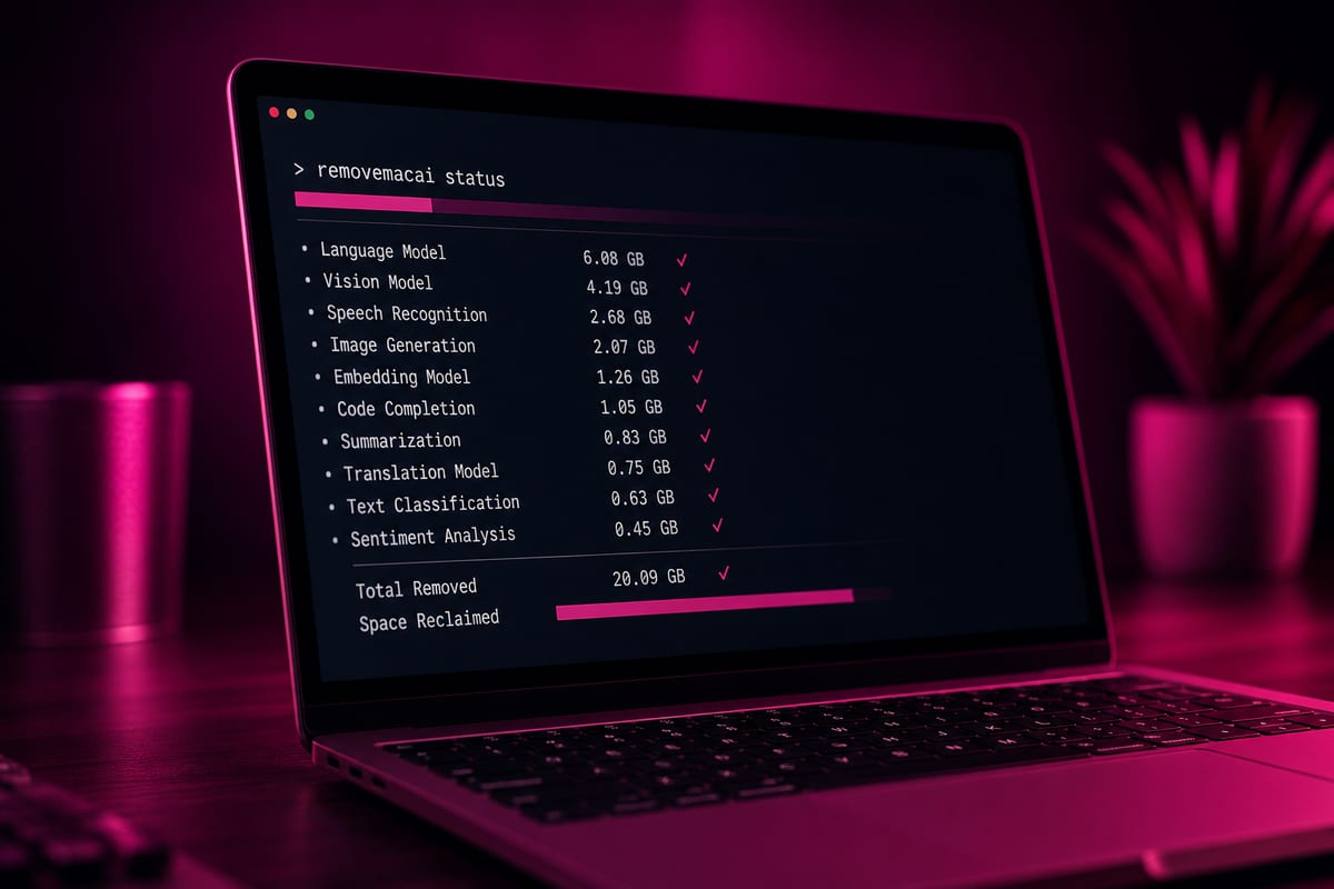 RemoveMacAI supprime 12 Go de modèles Apple Intelligence