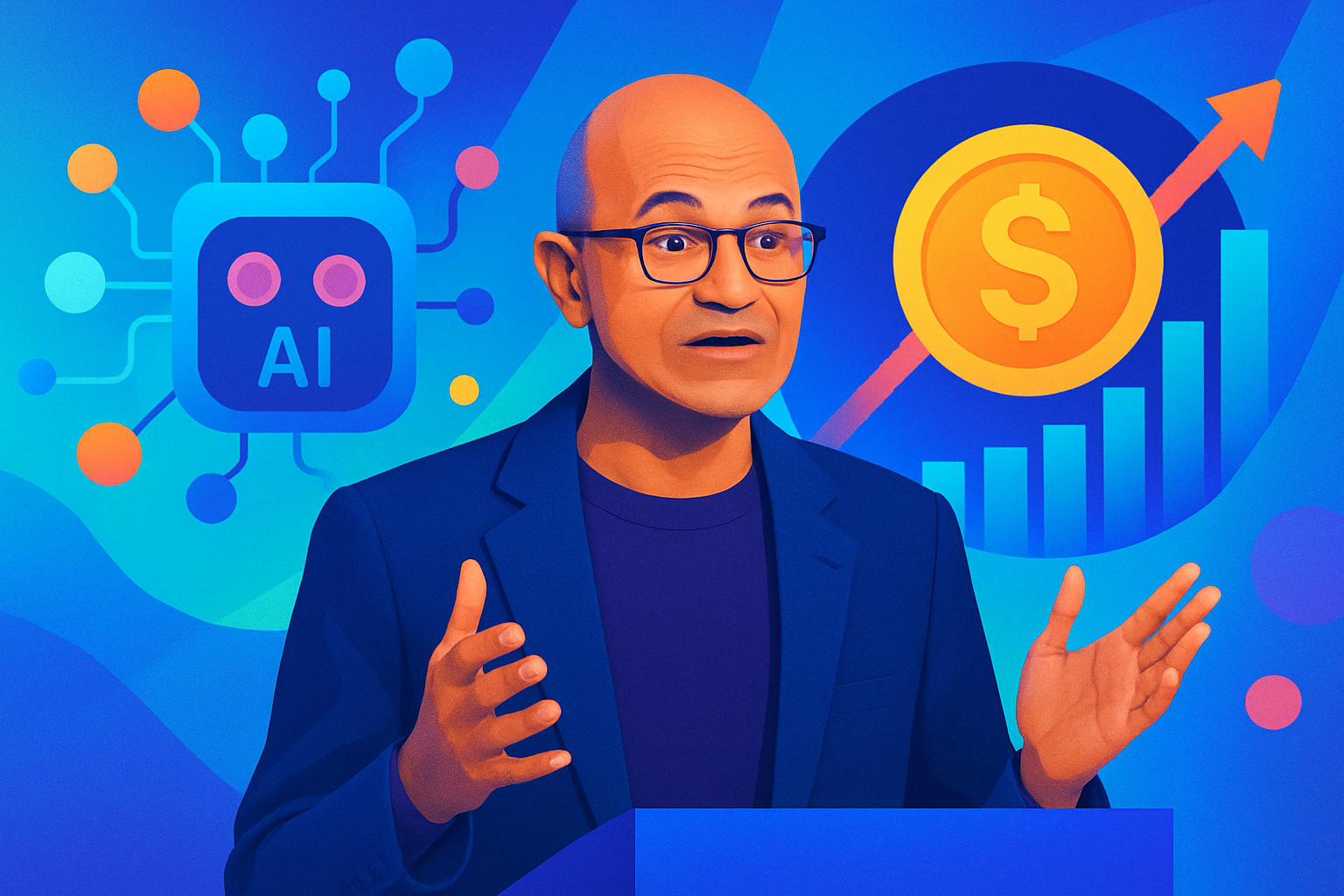 Brief IA : Satya Nadella (Microsoft) alerte sur l'impact économique de l'IA