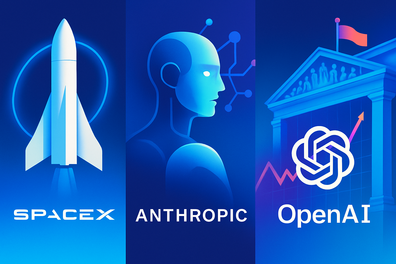 SpaceX, Anthropic, OpenAI: Imminent IPOs and Divergent Strategies