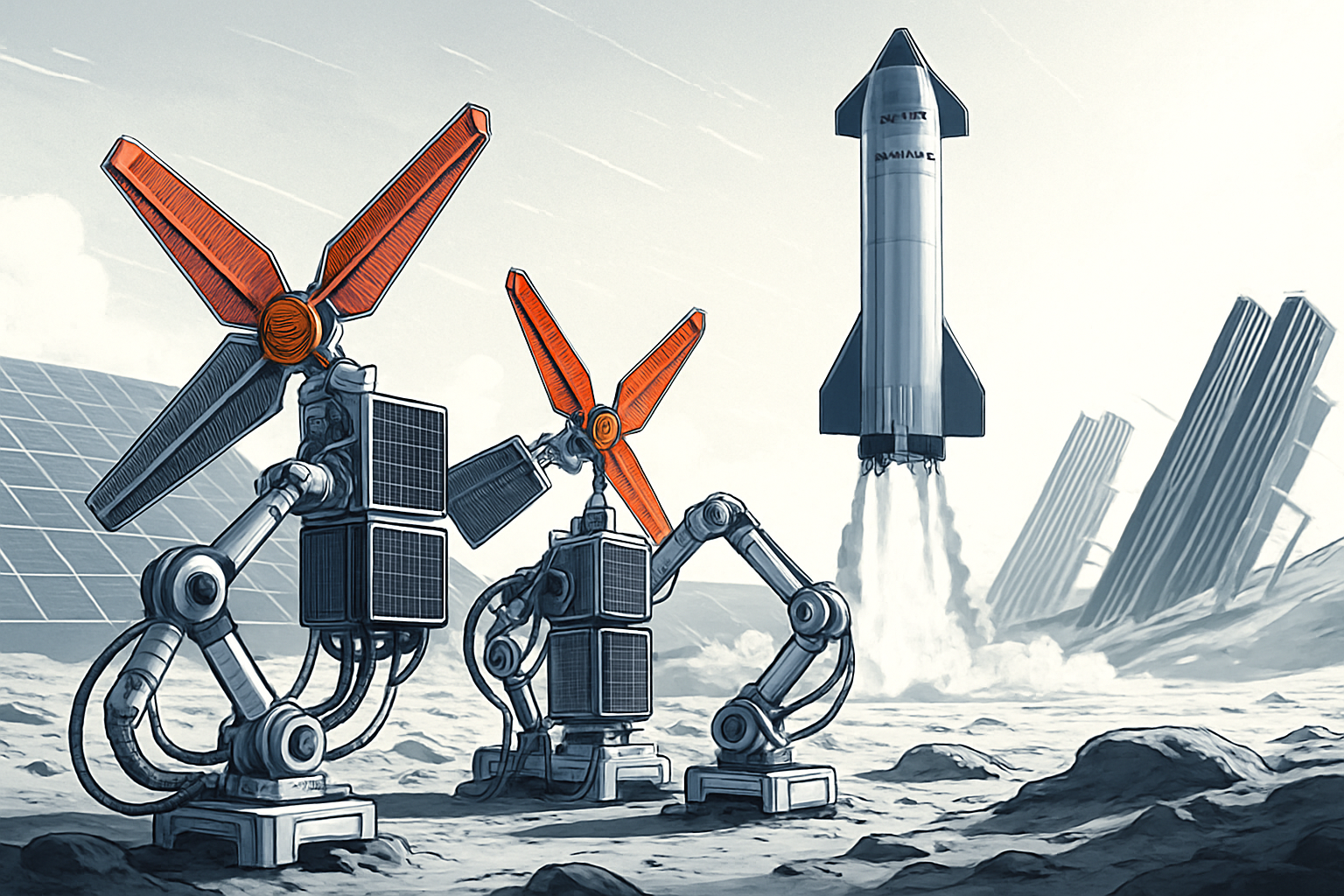 Brief IA : SpaceX et Elon Musk visent la Lune pour produire des satellites IA