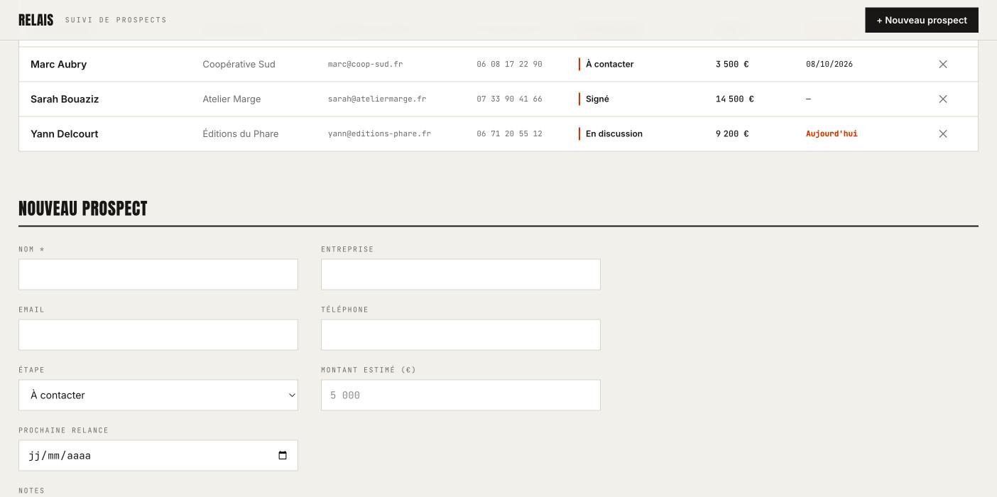 Dans la première version, le formulaire s’ouvrait sous la liste, invisible sans faire défiler la page.
