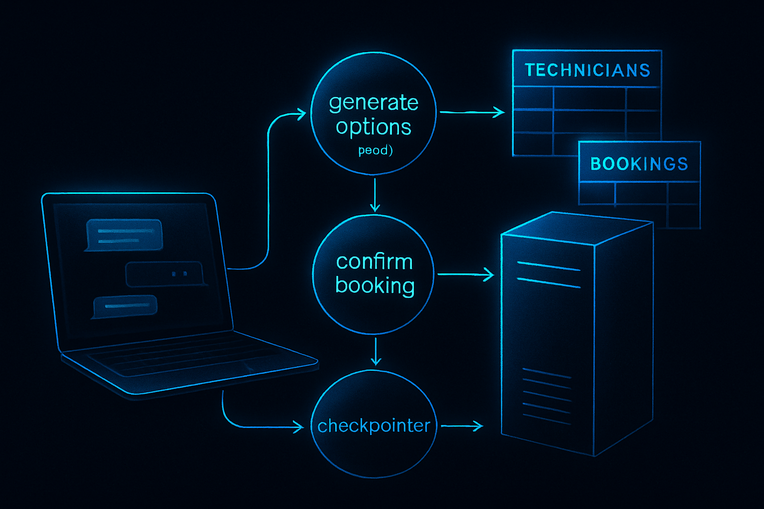 Un backend Postgres pour un agent LangGraph de réservation