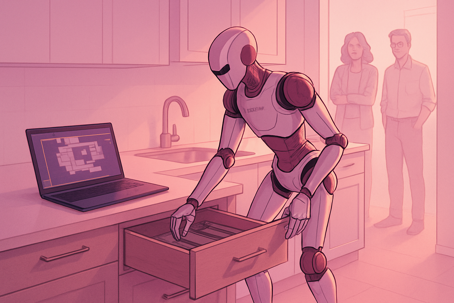 Un robot Unitree G1 nettoie une cuisine via GPT‑6 Astra