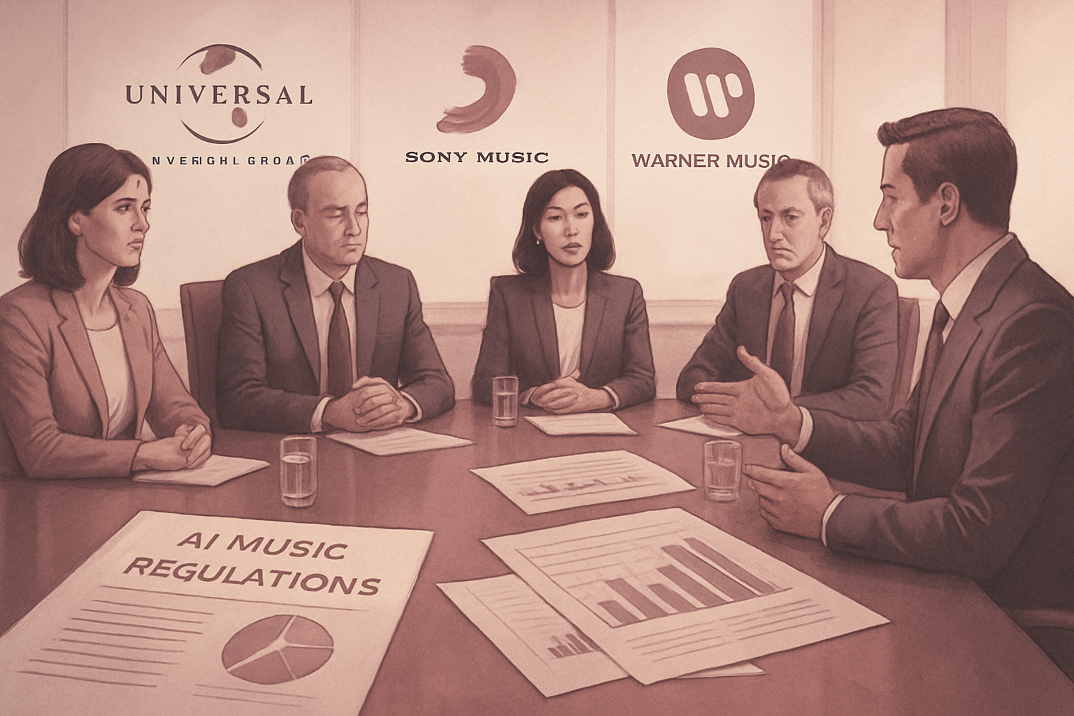 Brief IA : Universal, Sony et Warner veulent bannir l'IA des charts musicaux